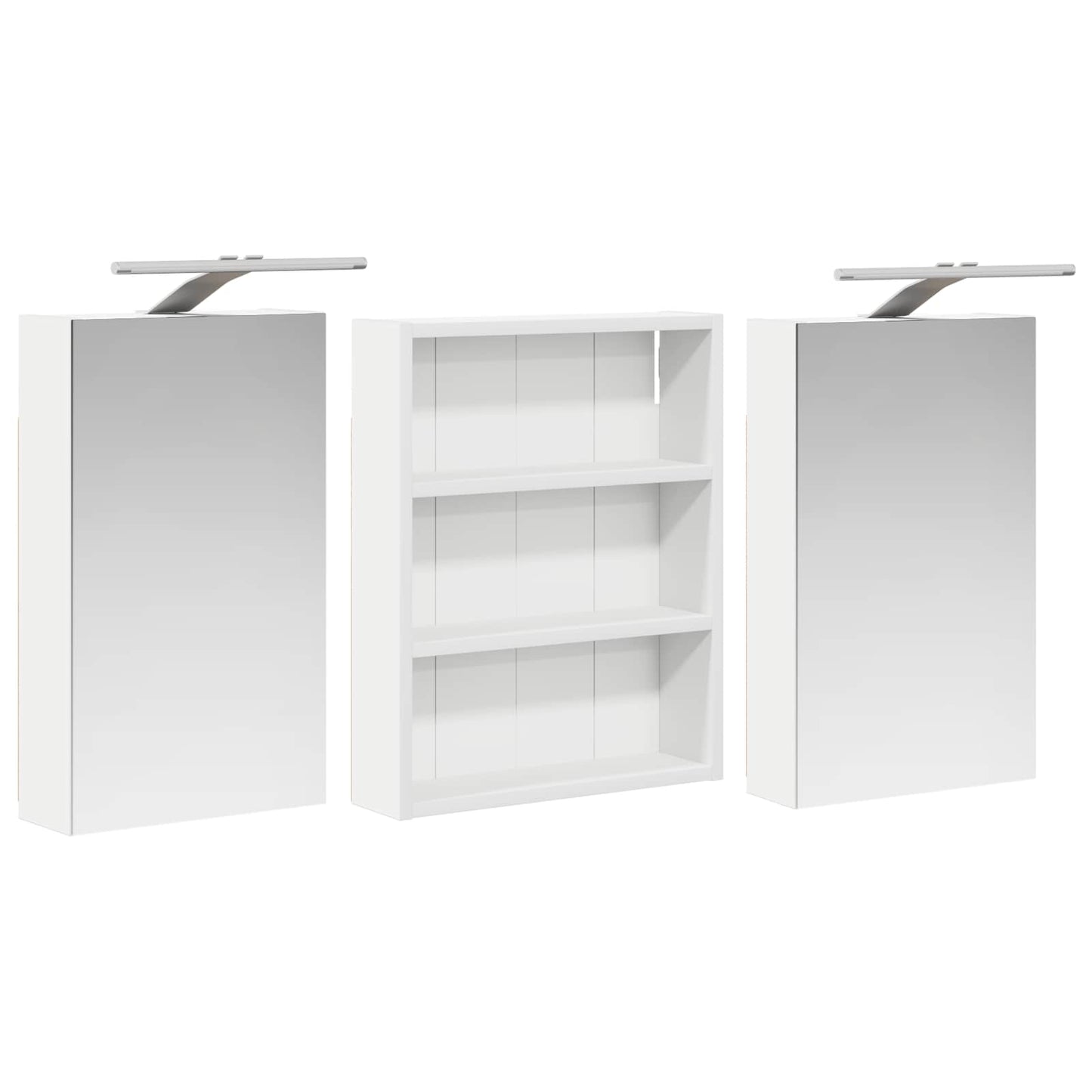 Bathroom Cabinet Set 3 pcs 100 x 10.5 x 50 cm Engineered wood