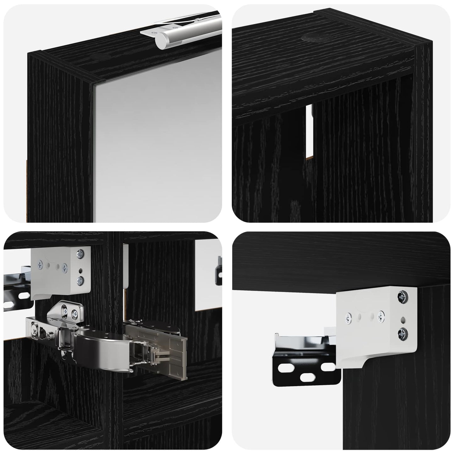 Bathroom Cabinet Set 3 pcs 100 x 10.5 x 50 cm Engineered wood