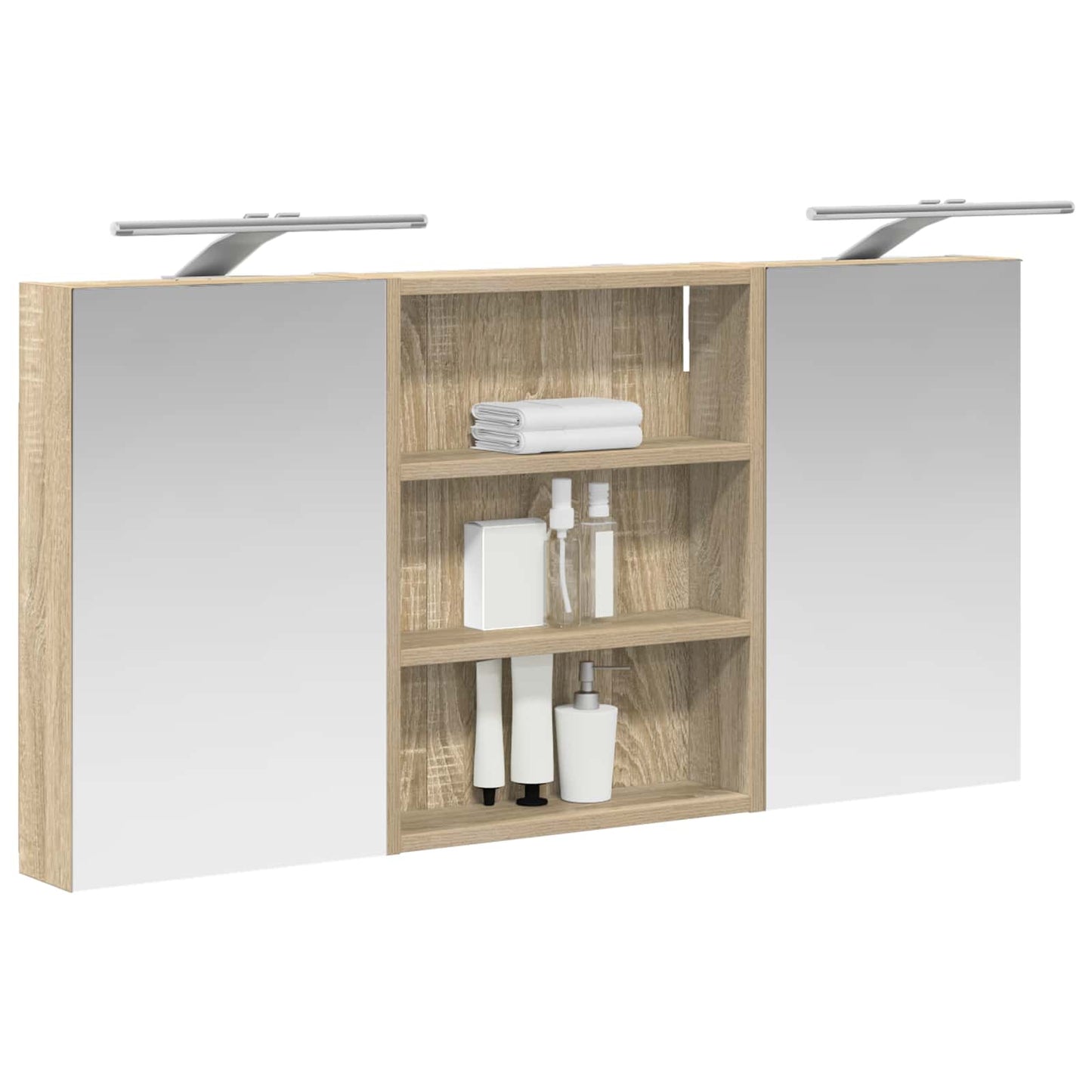 Bathroom Cabinet Set 3 pcs 100 x 10.5 x 50 cm Engineered wood