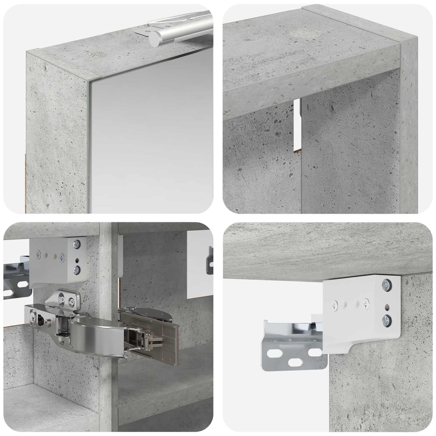Bathroom Cabinet Set 3 pcs 100 x 10.5 x 50 cm Engineered wood