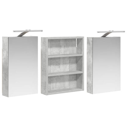 Bathroom Cabinet Set 3 pcs 100 x 10.5 x 50 cm Engineered wood