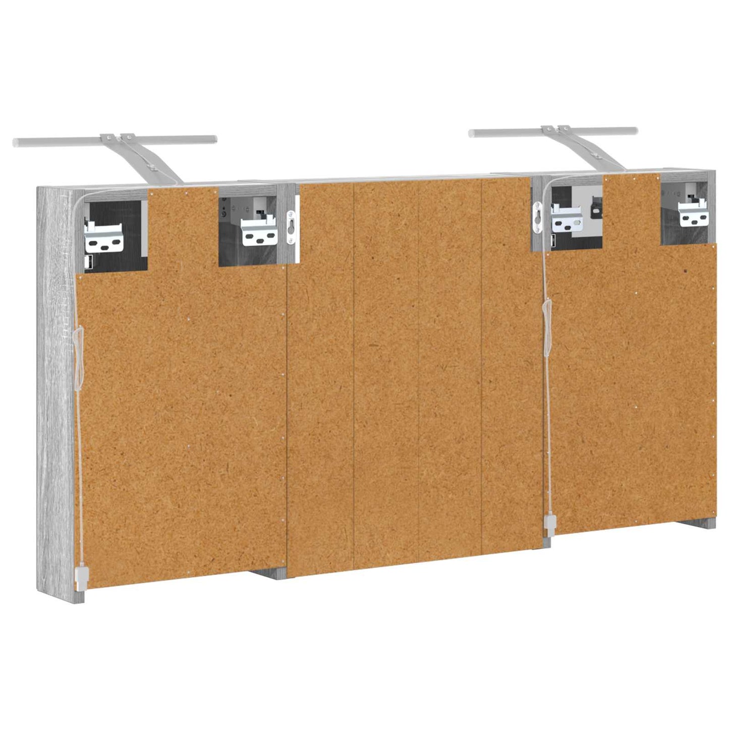 Bathroom Cabinet Set 3 pcs 100 x 10.5 x 50 cm Engineered wood
