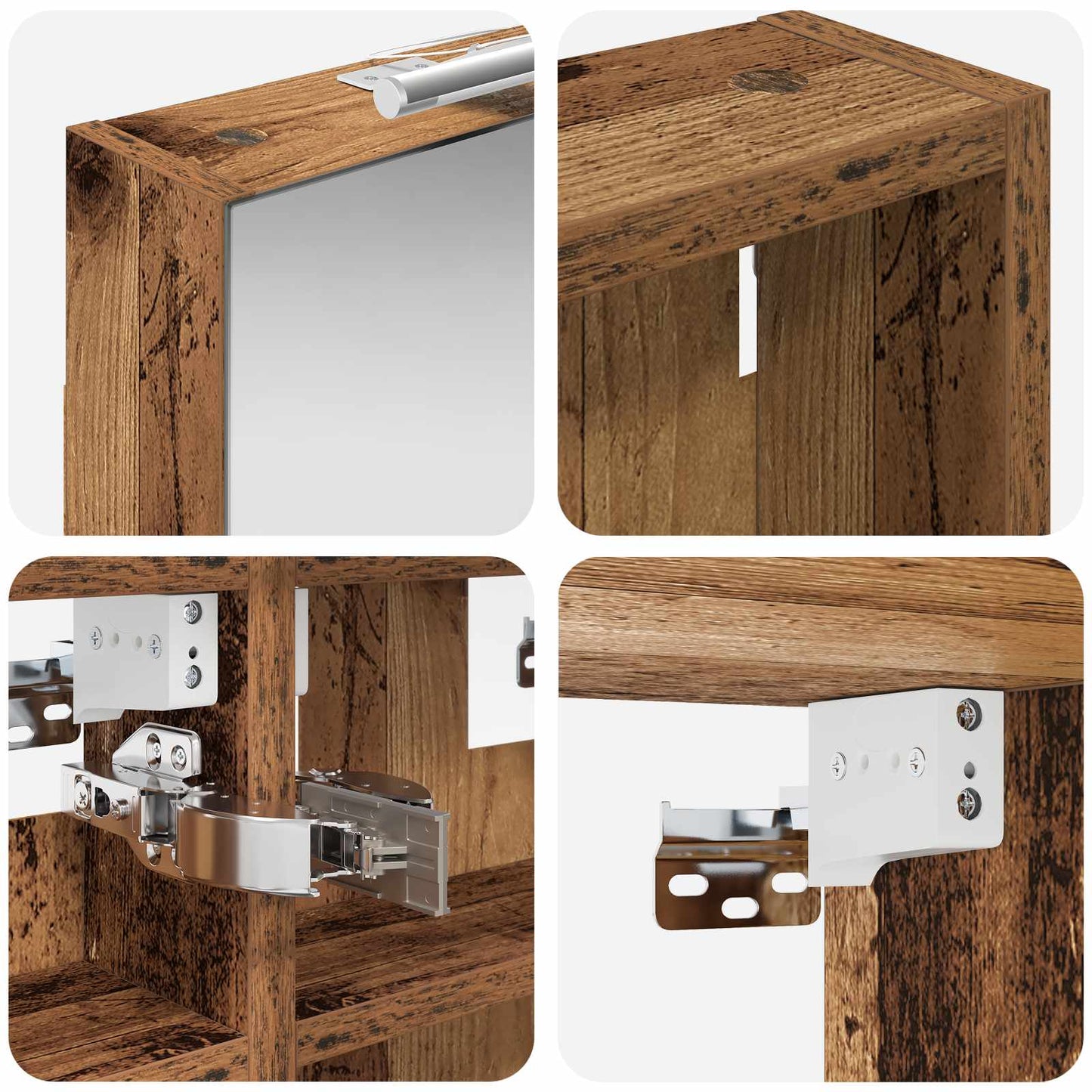 Bathroom Cabinet Set 3 pcs 100 x 10.5 x 50 cm Engineered wood