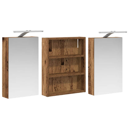 Bathroom Cabinet Set 3 pcs 100 x 10.5 x 50 cm Engineered wood