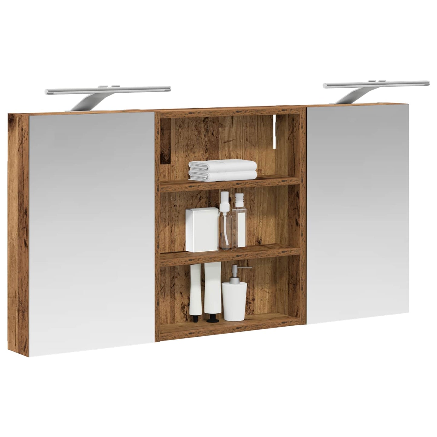 Bathroom Cabinet Set 3 pcs 100 x 10.5 x 50 cm Engineered wood