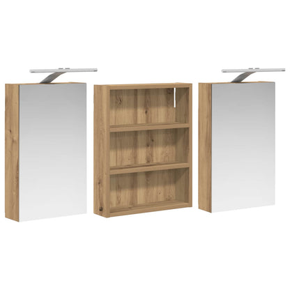 Bathroom Cabinet Set 3 pcs 100 x 10.5 x 50 cm Engineered wood