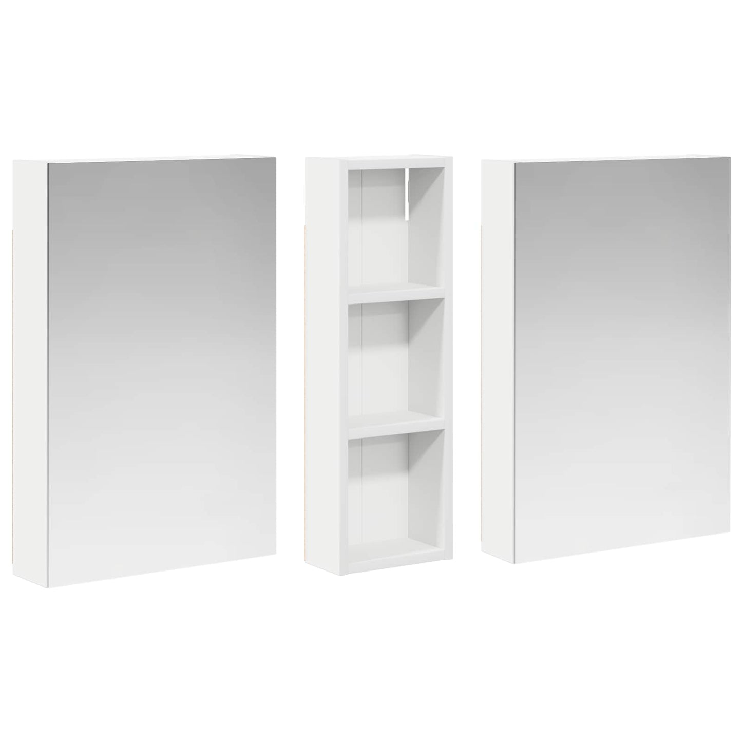 Bathroom Cabinet Set 3 pcs 100 x 10.5 x 60.5 cm Engineered wood