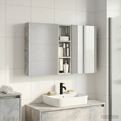 Bathroom Cabinet Set 3 pcs 100 x 10.5 x 60.5 cm Engineered wood