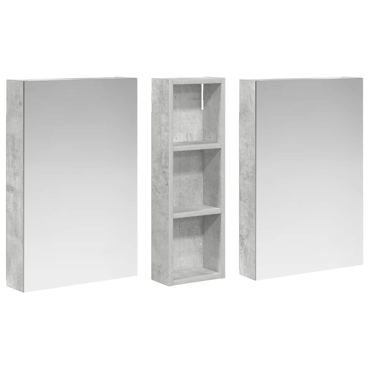 Bathroom Cabinet Set 3 pcs 100 x 10.5 x 60.5 cm Engineered wood