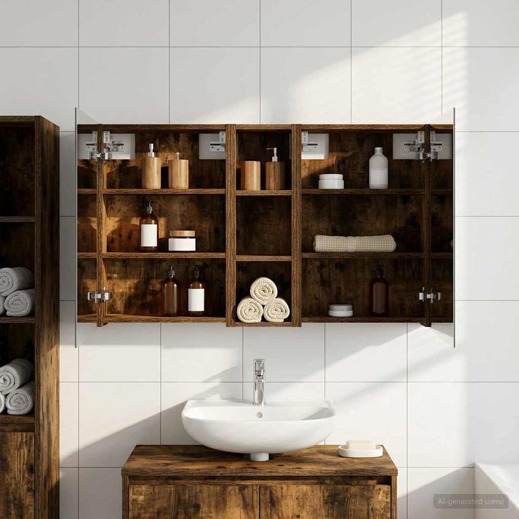 Bathroom Cabinet Set 3 pcs 100 x 10.5 x 60.5 cm Engineered wood