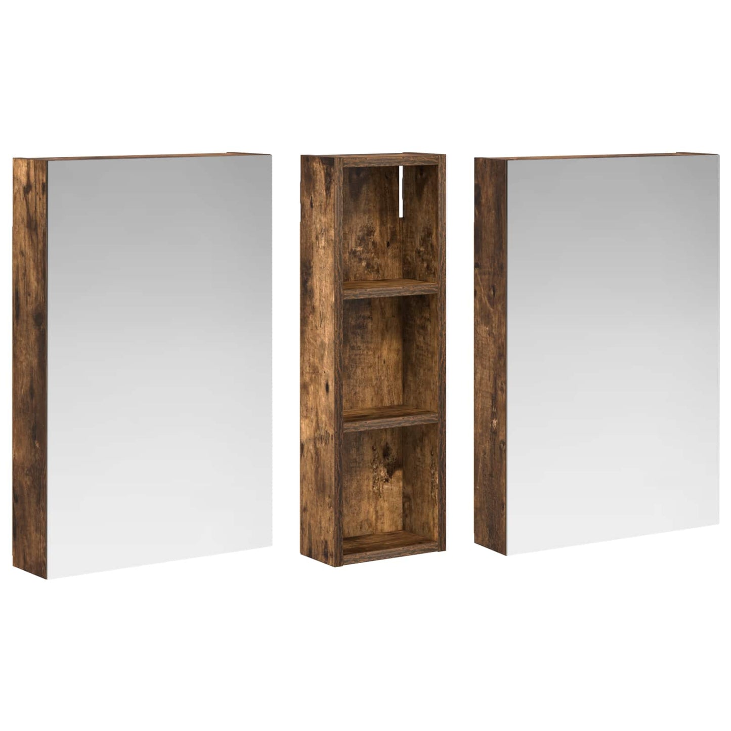 Bathroom Cabinet Set 3 pcs 100 x 10.5 x 60.5 cm Engineered wood