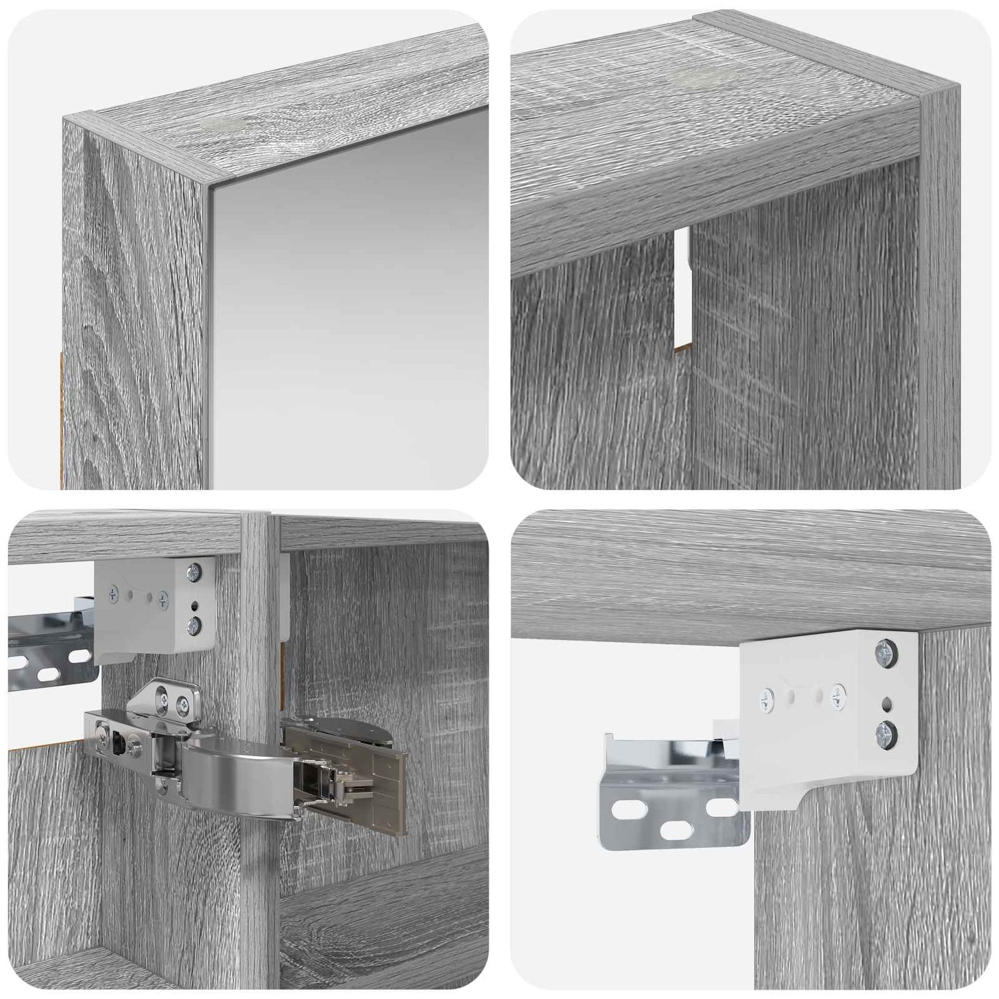 Bathroom Cabinet Set 3 pcs 100 x 10.5 x 60.5 cm Engineered wood