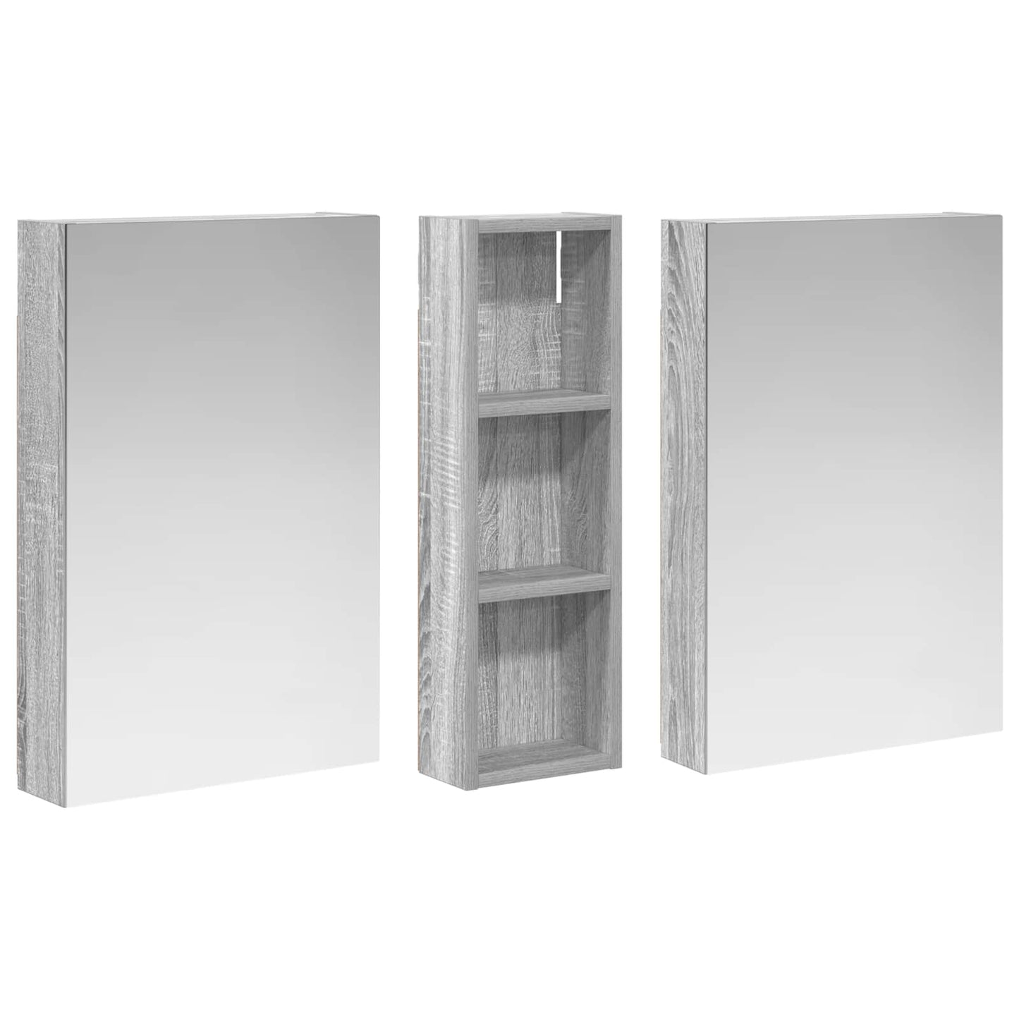 Bathroom Cabinet Set 3 pcs 100 x 10.5 x 60.5 cm Engineered wood