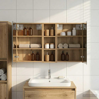 Bathroom Cabinet Set 3 pcs 100 x 10.5 x 60.5 cm Engineered wood