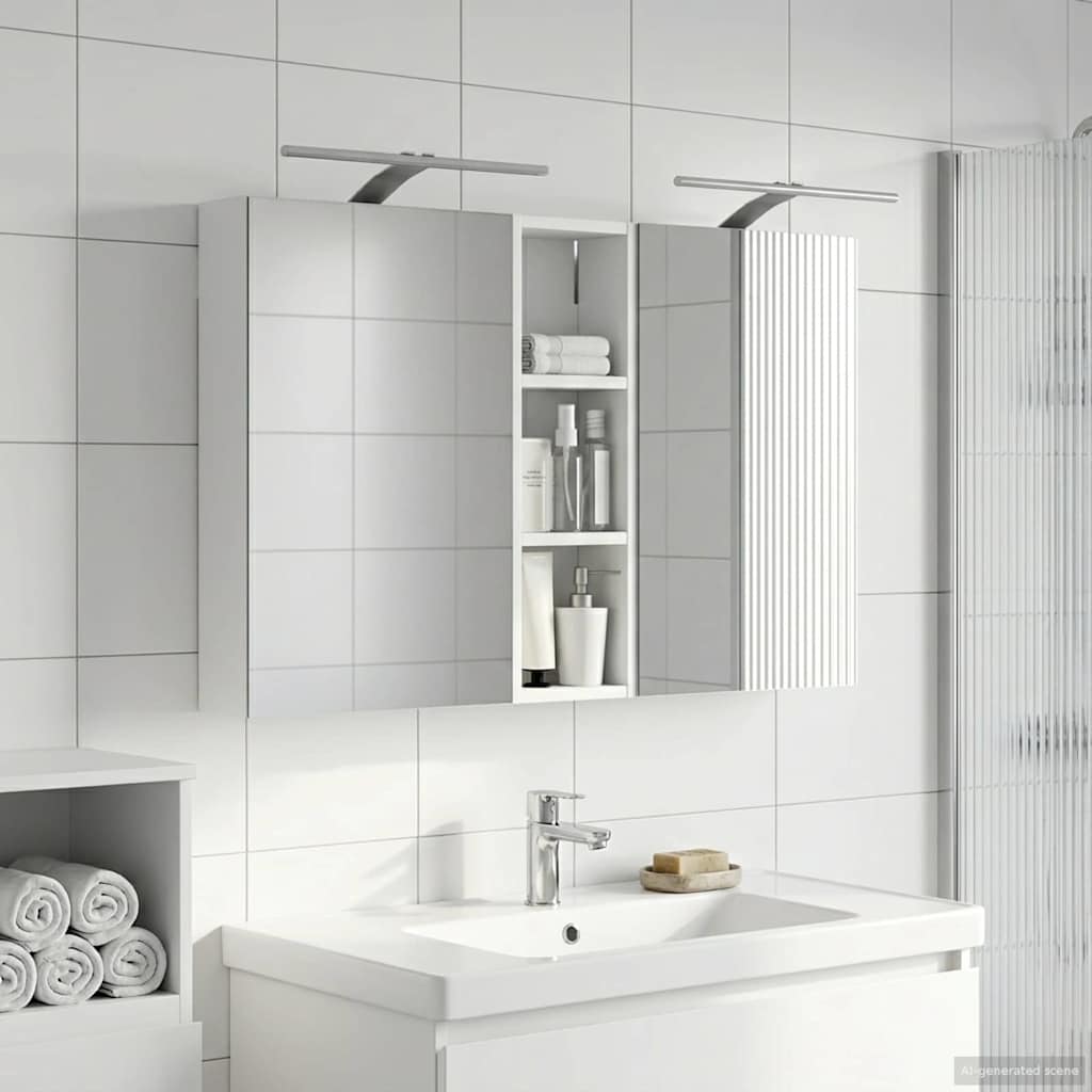 Bathroom Cabinet Set 3 pcs 100 x 10.5 x 60.5 cm Engineered wood