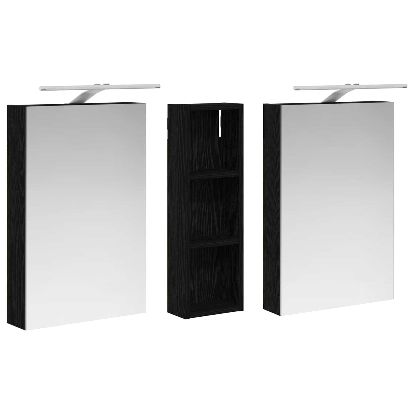Bathroom Cabinet Set 3 pcs 100 x 10.5 x 60.5 cm Engineered wood