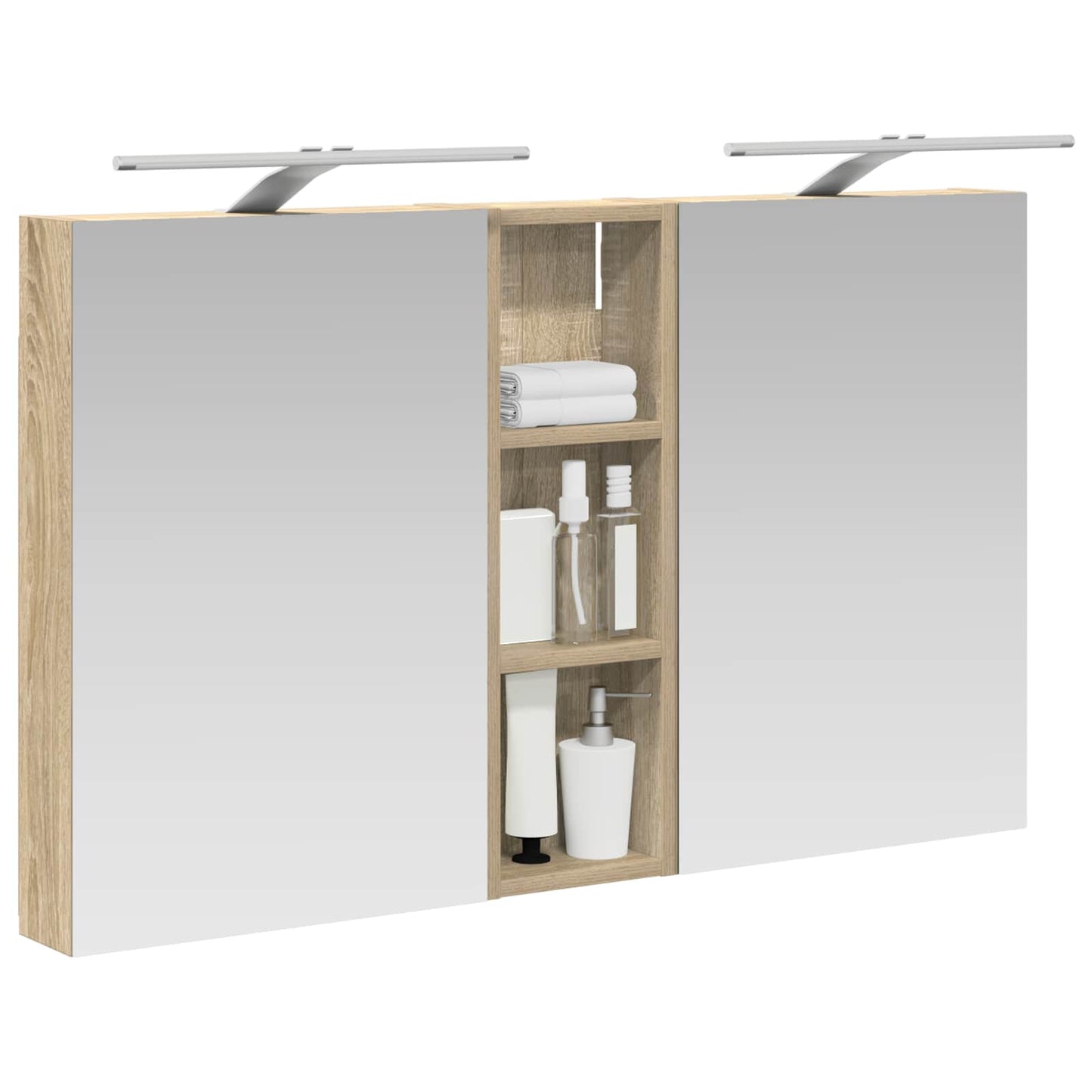 Bathroom Cabinet Set 3 pcs 100 x 10.5 x 60.5 cm Engineered wood