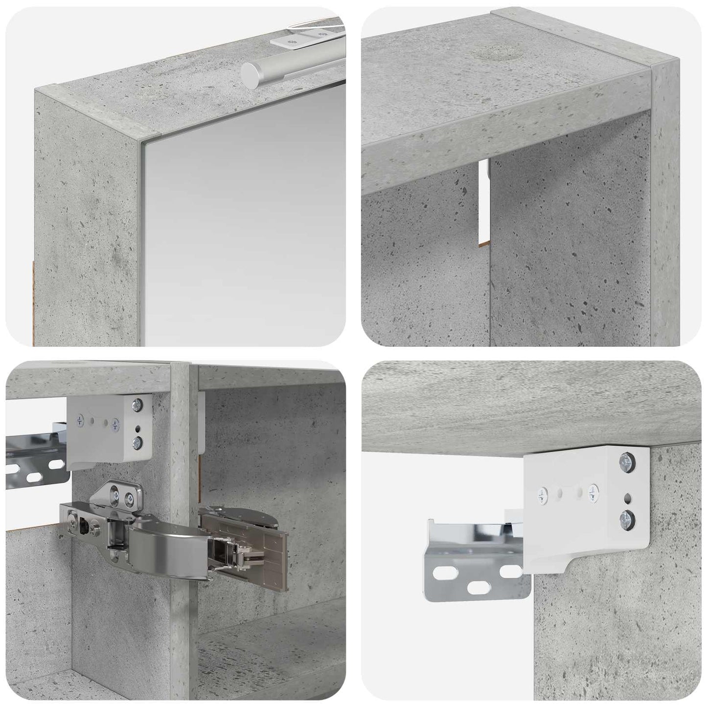 Bathroom Cabinet Set 3 pcs 100 x 10.5 x 60.5 cm Engineered wood
