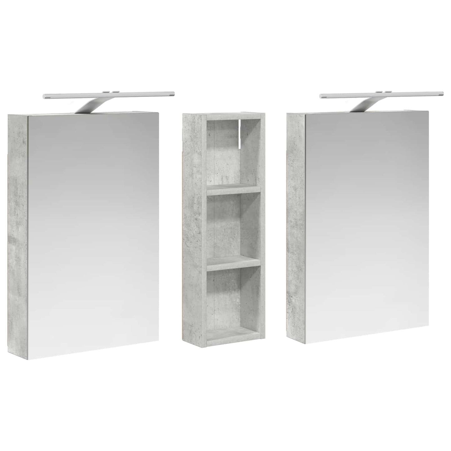 Bathroom Cabinet Set 3 pcs 100 x 10.5 x 60.5 cm Engineered wood