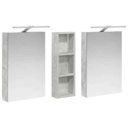 Bathroom Cabinet Set 3 pcs 100 x 10.5 x 60.5 cm Engineered wood