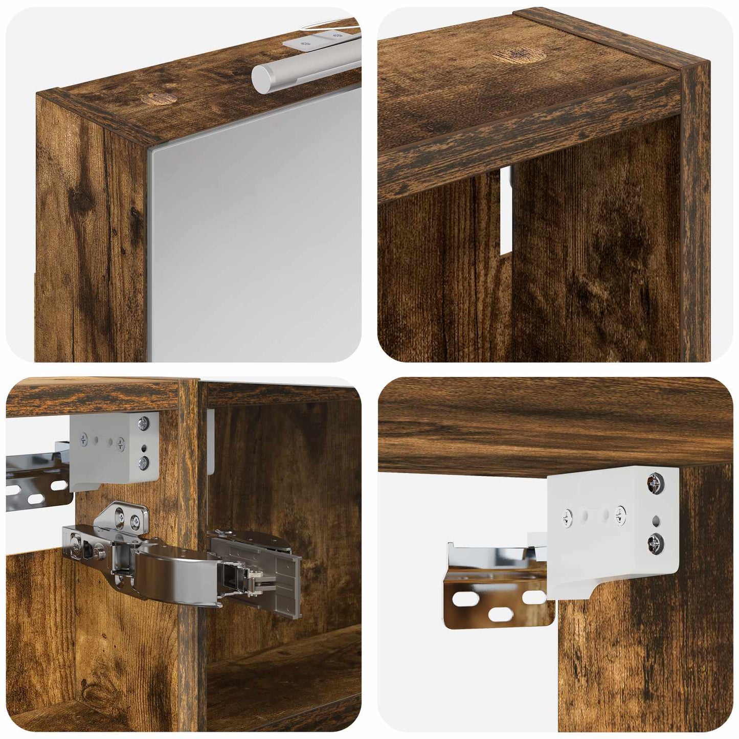 Bathroom Cabinet Set 3 pcs 100 x 10.5 x 60.5 cm Engineered wood