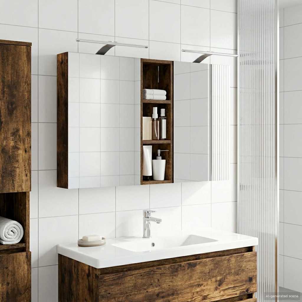 Bathroom Cabinet Set 3 pcs 100 x 10.5 x 60.5 cm Engineered wood