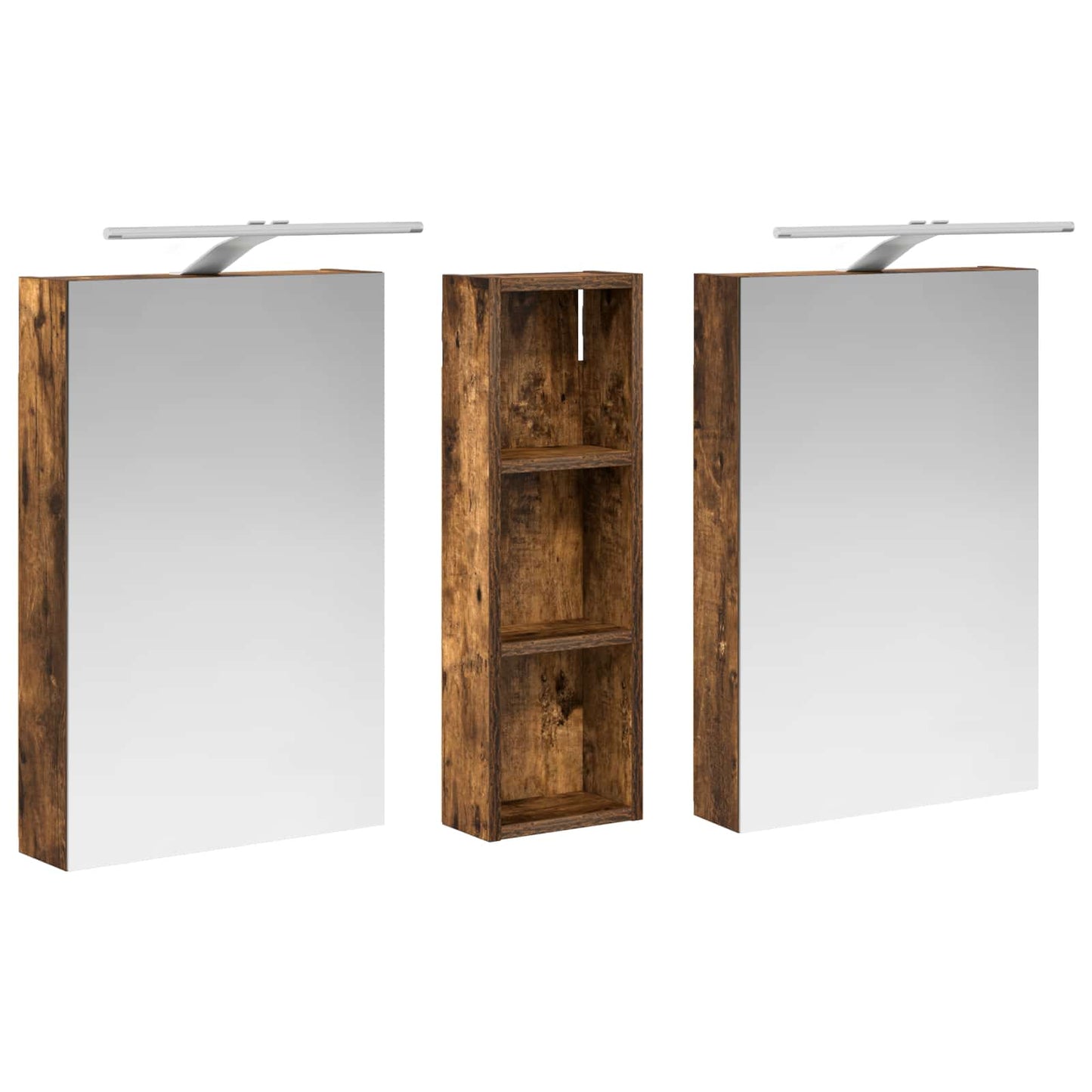 Bathroom Cabinet Set 3 pcs 100 x 10.5 x 60.5 cm Engineered wood