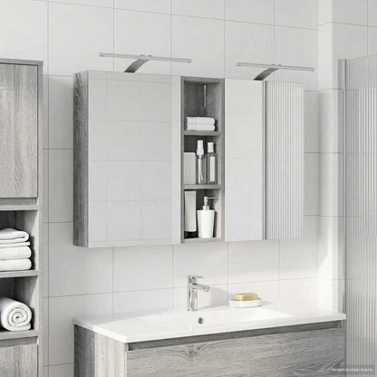 Bathroom Cabinet Set 3 pcs 100 x 10.5 x 60.5 cm Engineered wood