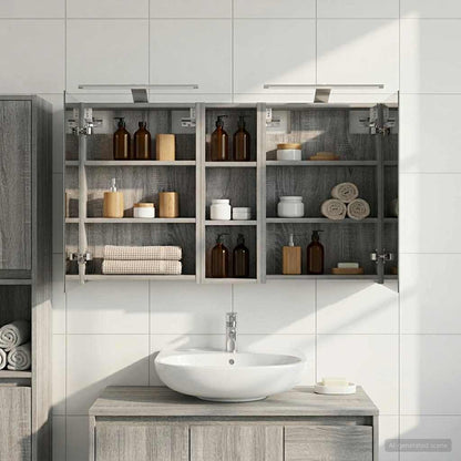 Bathroom Cabinet Set 3 pcs 100 x 10.5 x 60.5 cm Engineered wood