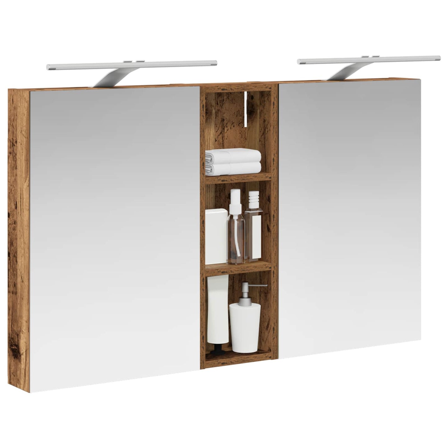 Bathroom Cabinet Set 3 pcs 100 x 10.5 x 60.5 cm Engineered wood