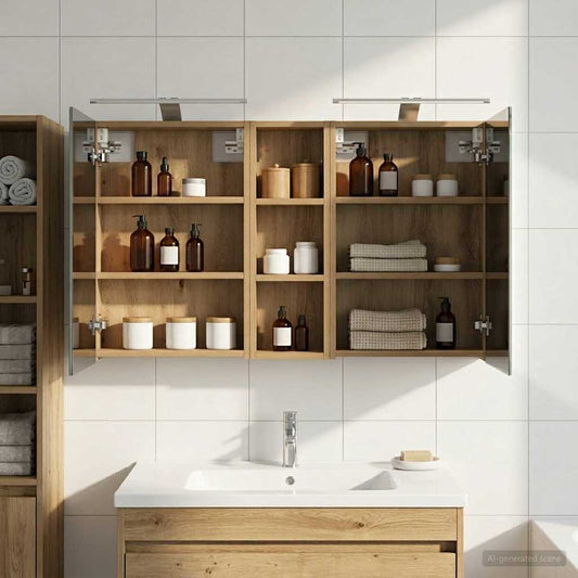 Bathroom Cabinet Set 3 pcs 100 x 10.5 x 60.5 cm Engineered wood