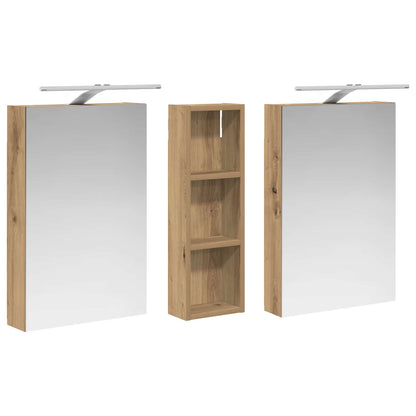 Bathroom Cabinet Set 3 pcs 100 x 10.5 x 60.5 cm Engineered wood