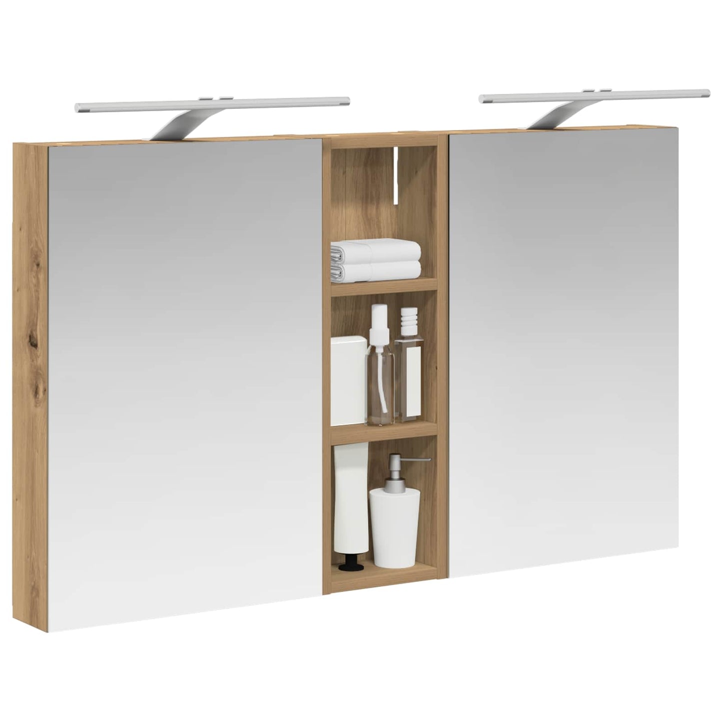 Bathroom Cabinet Set 3 pcs 100 x 10.5 x 60.5 cm Engineered wood