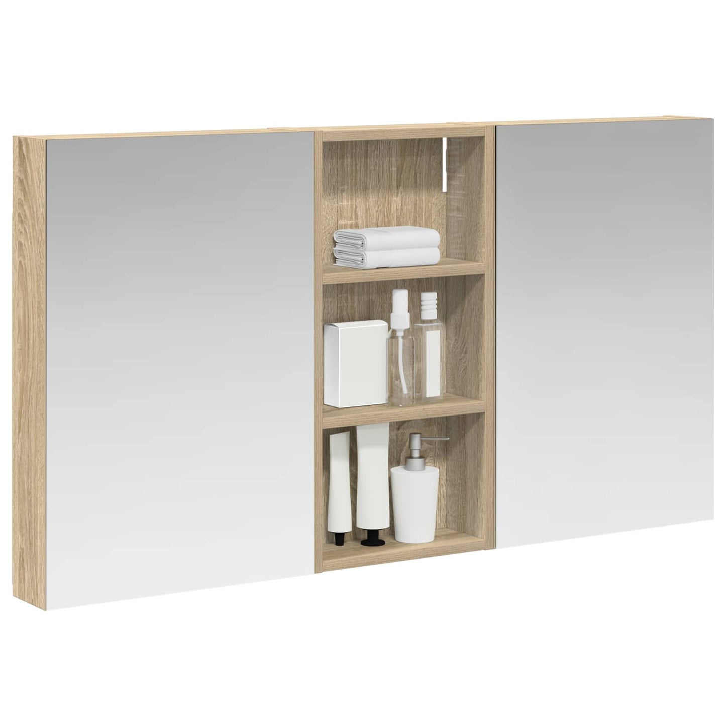 Bathroom Cabinet Set 3 pcs 110 x 10.5 x 60.5 cm Engineered wood