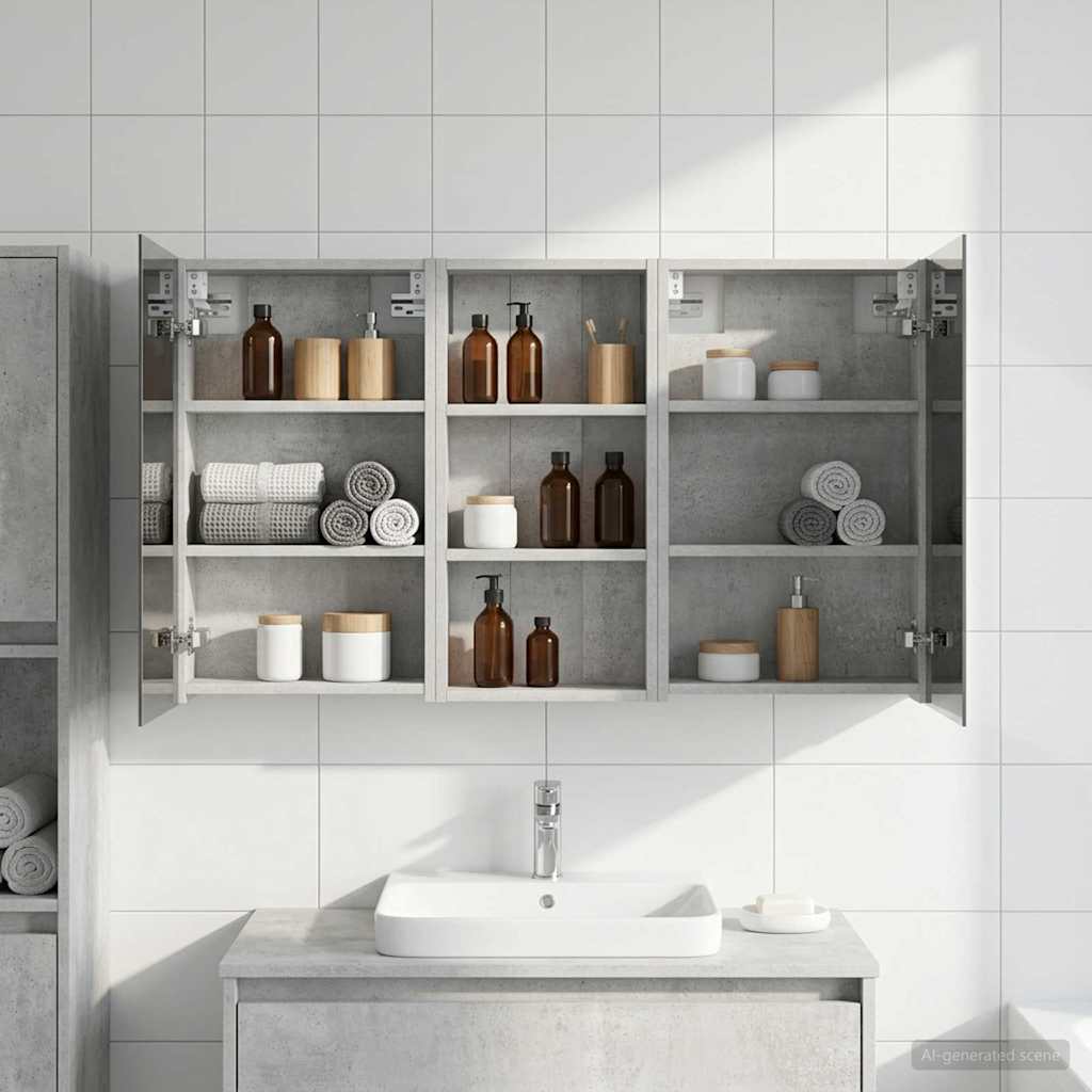 Bathroom Cabinet Set 3 pcs 110 x 10.5 x 60.5 cm Engineered wood