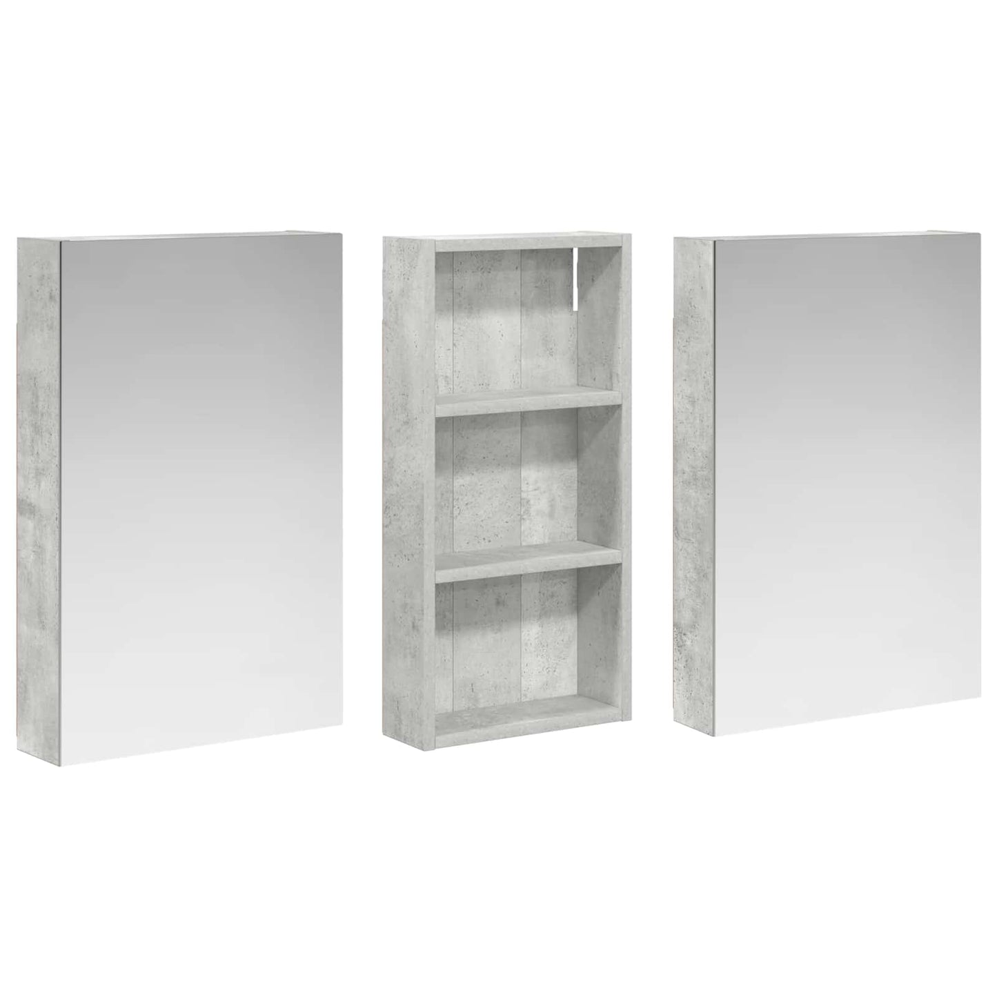 Bathroom Cabinet Set 3 pcs 110 x 10.5 x 60.5 cm Engineered wood
