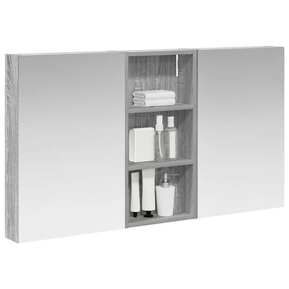 Bathroom Cabinet Set 3 pcs 110 x 10.5 x 60.5 cm Engineered wood