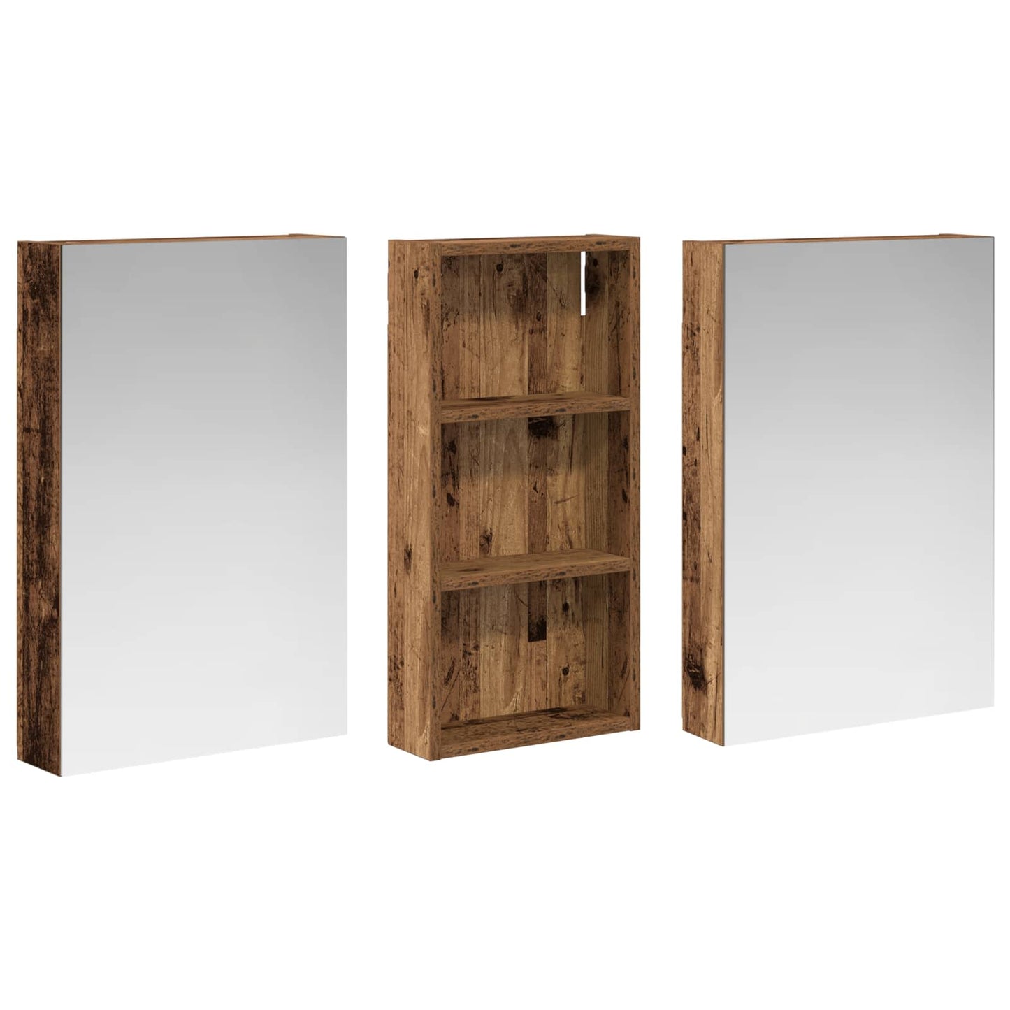 Bathroom Cabinet Set 3 pcs 110 x 10.5 x 60.5 cm Engineered wood