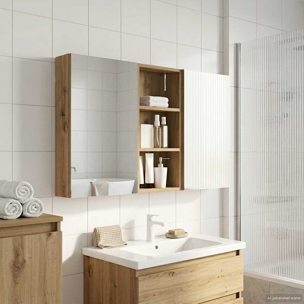 Bathroom Cabinet Set 3 pcs 110 x 10.5 x 60.5 cm Engineered wood