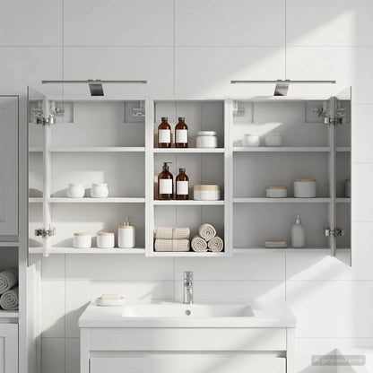 Bathroom Cabinet Set 3 pcs 110 x 10.5 x 60.5 cm Engineered wood