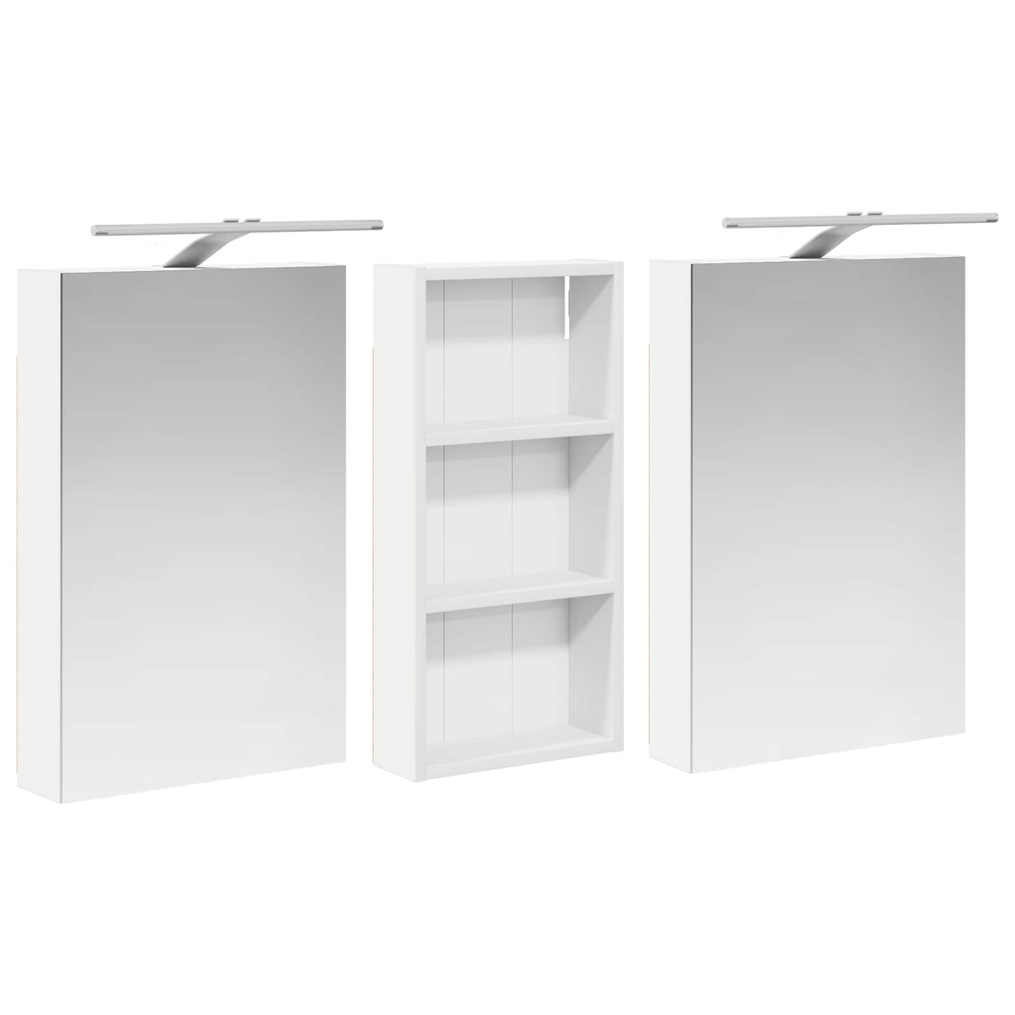Bathroom Cabinet Set 3 pcs 110 x 10.5 x 60.5 cm Engineered wood