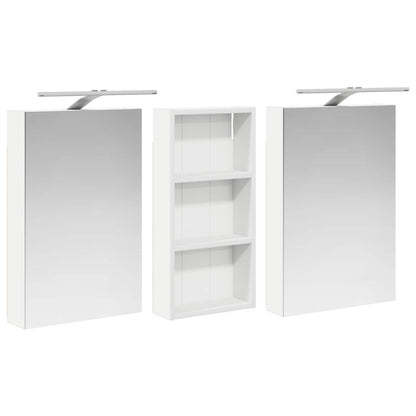 Bathroom Cabinet Set 3 pcs 110 x 10.5 x 60.5 cm Engineered wood