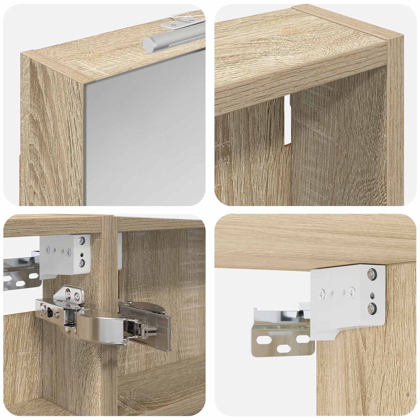 Bathroom Cabinet Set 3 pcs 110 x 10.5 x 60.5 cm Engineered wood