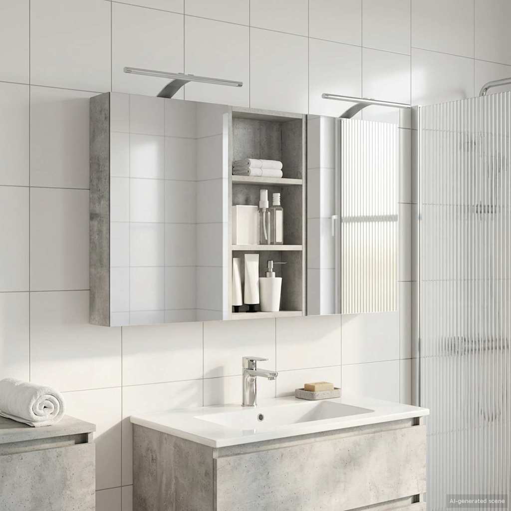 Bathroom Cabinet Set 3 pcs 110 x 10.5 x 60.5 cm Engineered wood
