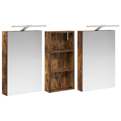Bathroom Cabinet Set 3 pcs 110 x 10.5 x 60.5 cm Engineered wood