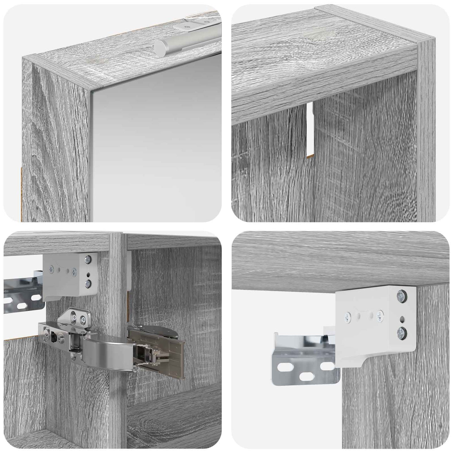 Bathroom Cabinet Set 3 pcs 110 x 10.5 x 60.5 cm Engineered wood