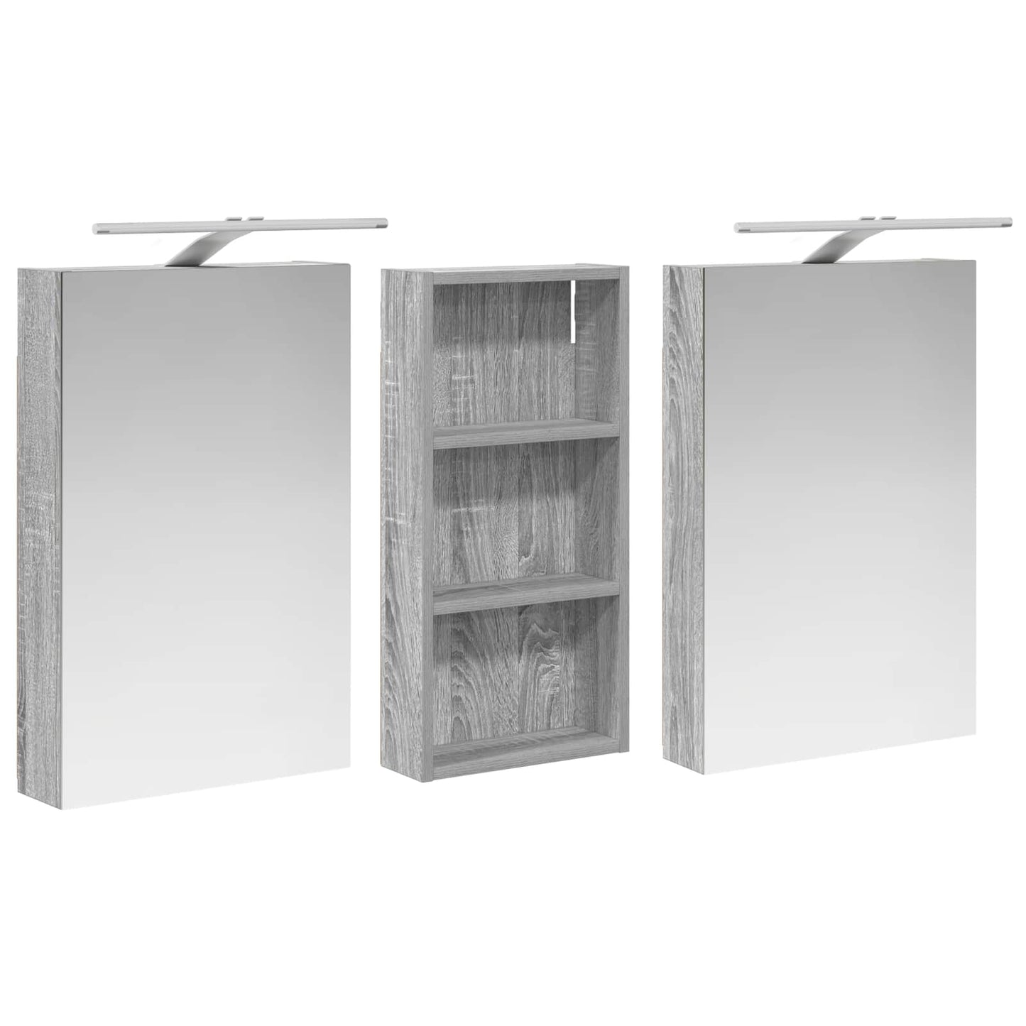 Bathroom Cabinet Set 3 pcs 110 x 10.5 x 60.5 cm Engineered wood