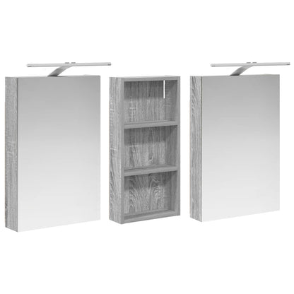 Bathroom Cabinet Set 3 pcs 110 x 10.5 x 60.5 cm Engineered wood