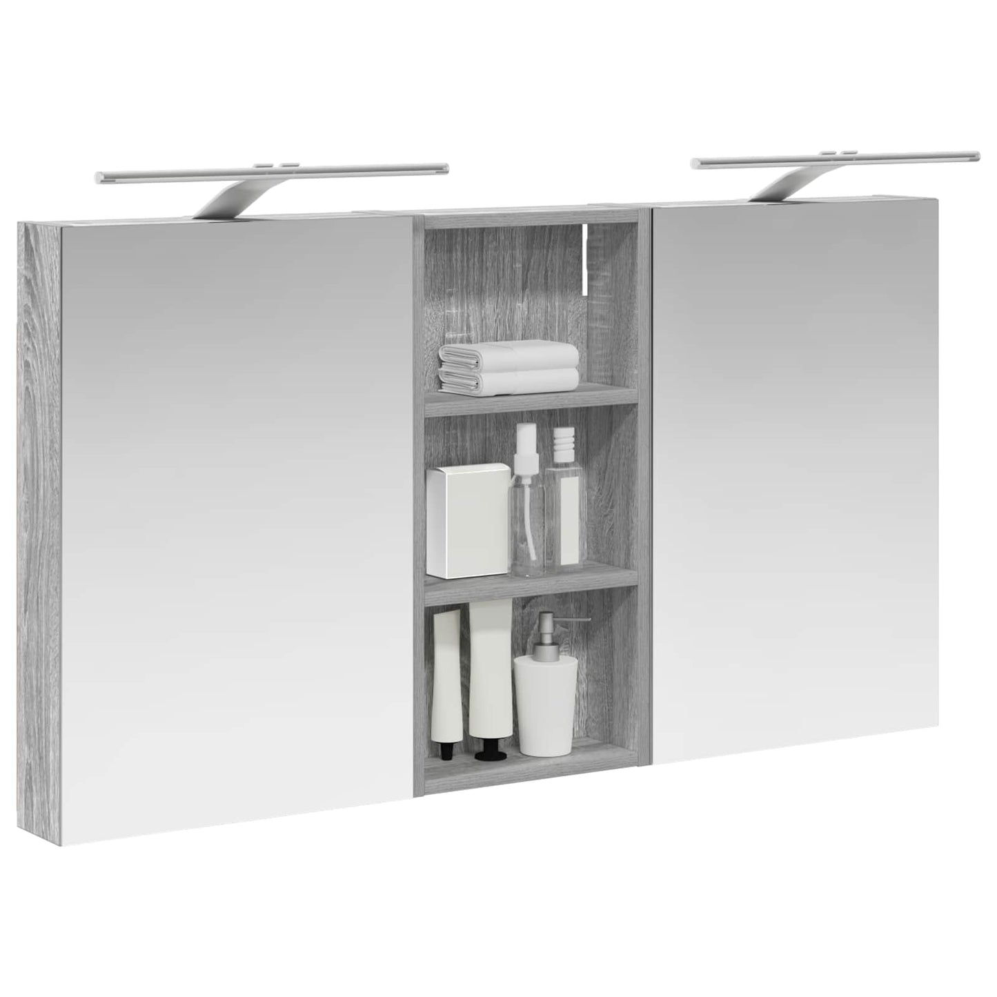 Bathroom Cabinet Set 3 pcs 110 x 10.5 x 60.5 cm Engineered wood