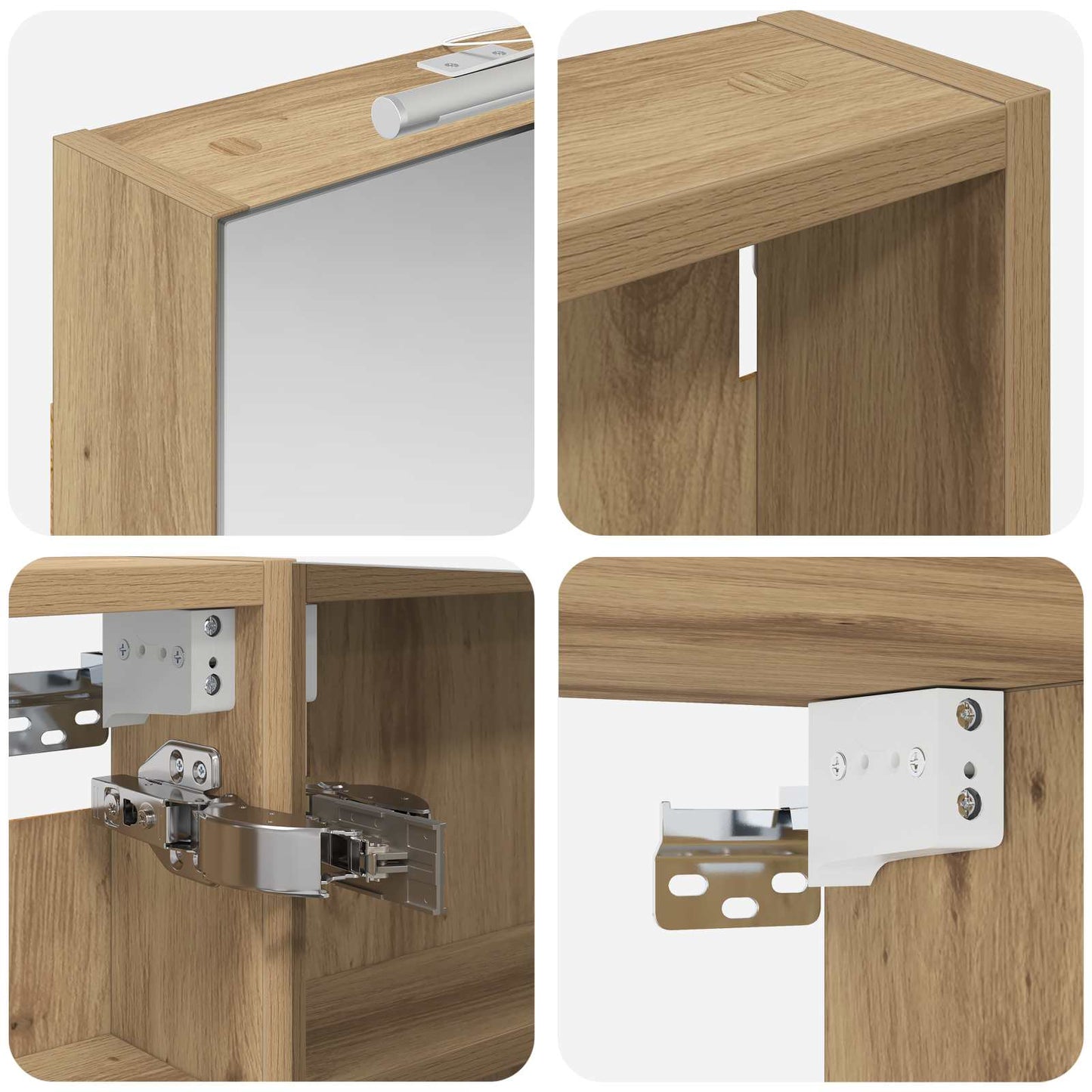 Bathroom Cabinet Set 3 pcs 110 x 10.5 x 60.5 cm Engineered wood